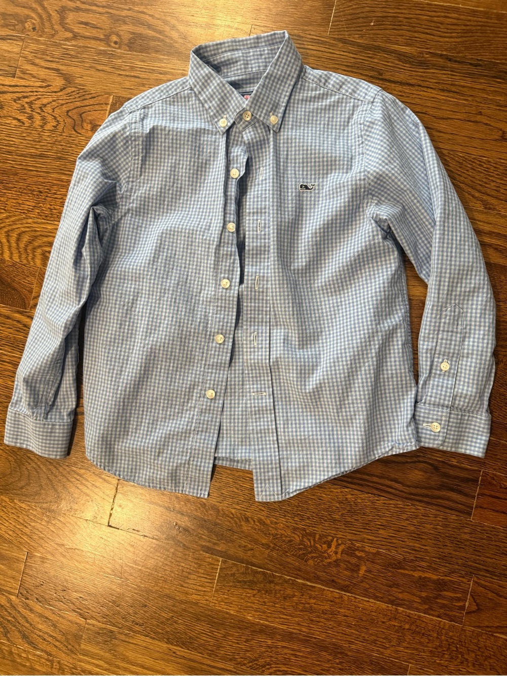 Vineyard Vines Light Blue Gingham Button-Down Shirt